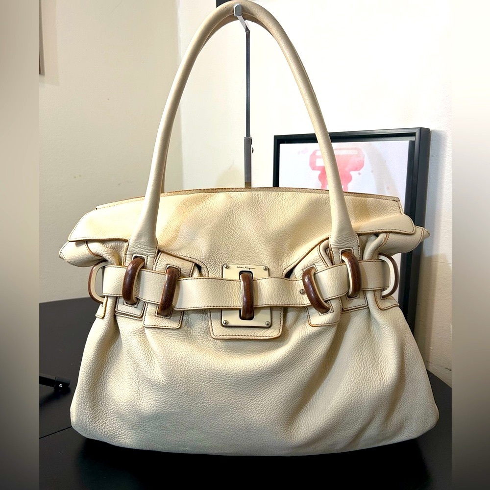Vintage Salvatore Ferragamo Leather Large Tote *big price reduction!*